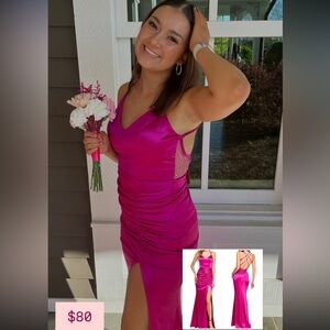 Hot Pink Prom Dress Size 3/4